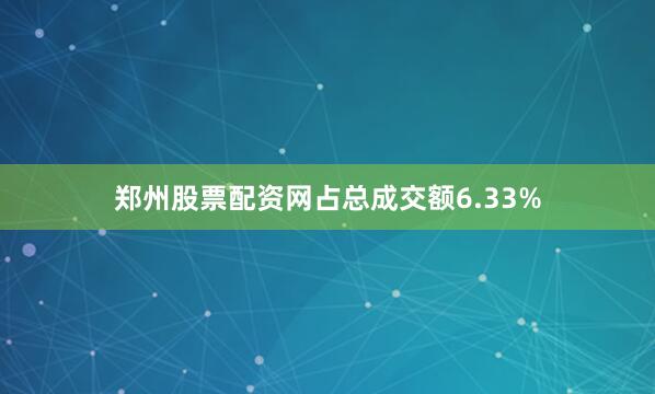 郑州股票配资网占总成交额6.33%